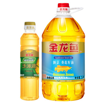                                         金龙鱼 食用油 物理压榨 纯正葵花籽油5L+4